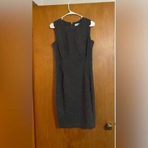 Calvin Klein Black and White Polkadot Dress